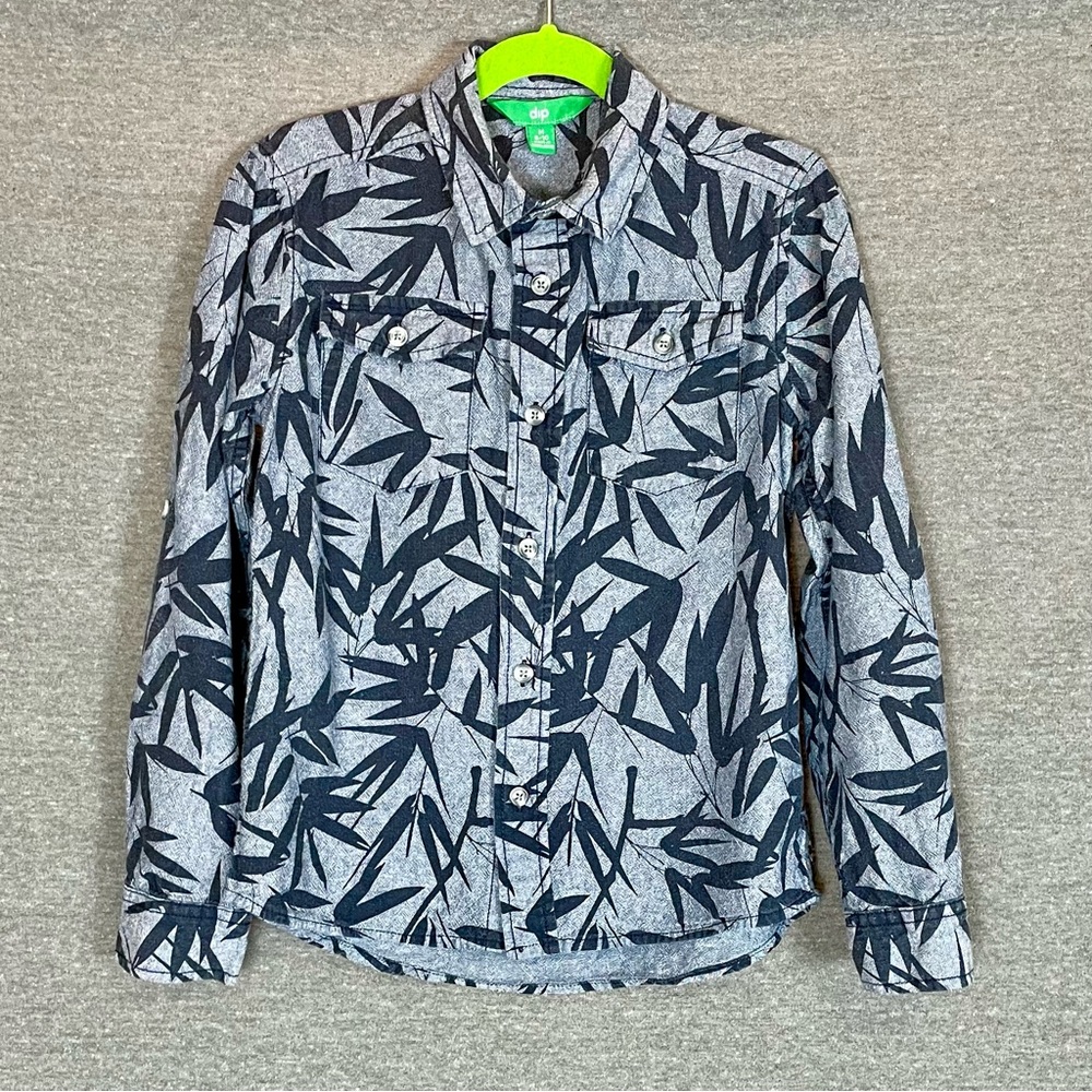 Boys Dip Patterned Button Up - Size M 8/10